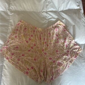 Eberjey Floral Lounge Shorts in Pink and Cream
